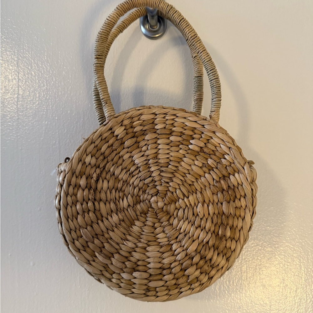 Abercrombie & Fitch Tan Crossbody Bag with Woven Design